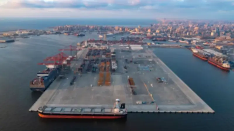 تشغيل تجريبي لمحطة تحيا مصر 1 بميناء دمياط بطاقة 3.5 مليون حاوية سنوياً