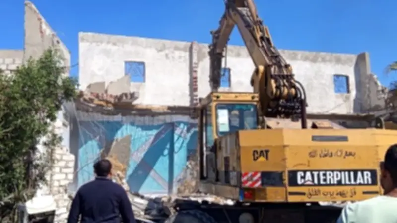 الغربية تزيل 10 حالات بناء مخالف على الأراضي الزراعية خلال 24 ساعة