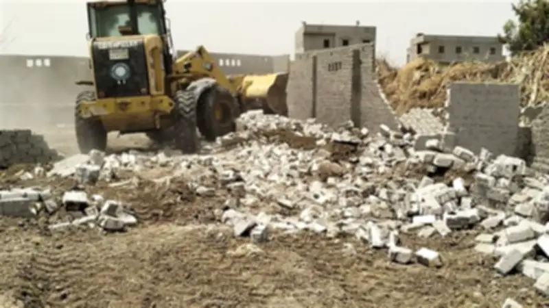 محافظة بني سويف تزيل 116 حالة تعدٍ على أراضي الدولة والزراعة في حملات مكثفة