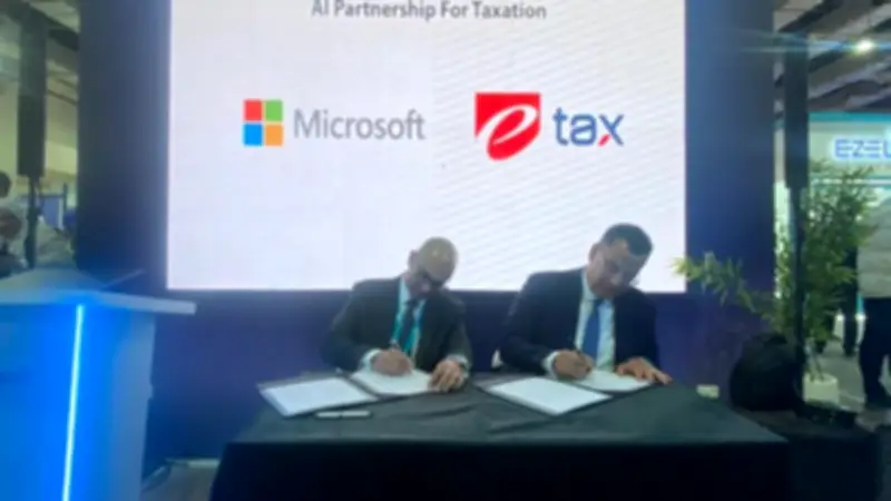 شركة إي تاكس توقع مذكرة تفاهم مع مايكروسوفت لتعزيز الذكاء الاصطناعي في النظام الضريبي