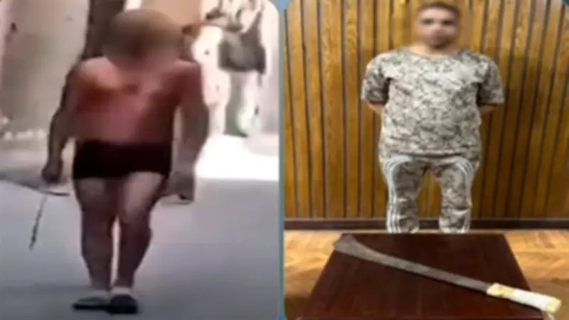 ضبط عاطل تجرد من ملابسه واعتدى بسلاح أبيض على مواطنين بالإسكندرية