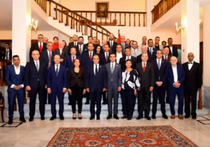 وزير الخارجية يلتقي أبناء الجالية المصرية في أديس أبابا خلال زيارته لإثيوبيا