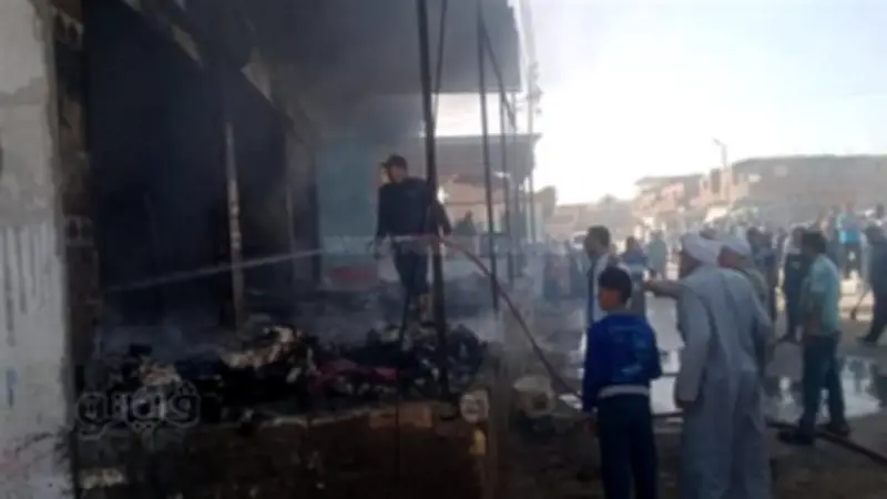 سيطرة الحماية المدنية على حريق محل تنجيد بالإسماعيلية دون إصابات