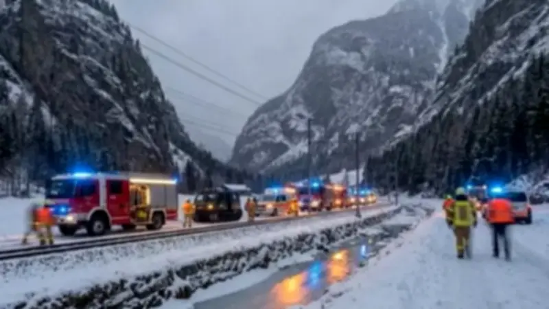 خروج قطار عن القضبان في سويسرا وإصابة جرحى محتملة في جبال الألب