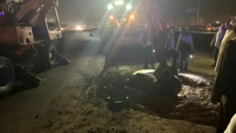 تكرر الهبوط الأرضي بطريق الواحات: تحرك عاجل من الجهات المختصة لفحص السبب وإصلاح الضرر