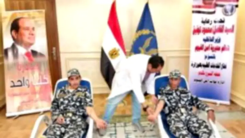 مديرية أمن الفيوم تنظم حملة تبرع بالدم بمشاركة رجال الشرطة
