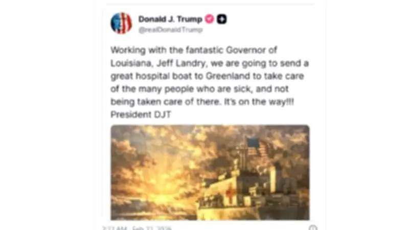ترامب يرسل مستشفى عائمًا إلى جرينلاند في خطوة مثيرة للجدل بشأن الأمن القومي