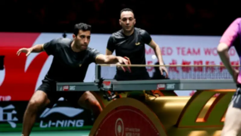يوسف عبدالعزيز والبيلي يتأهلان لثمن نهائي الزوجي ببطولة سنغافورة لتنس الطاولة