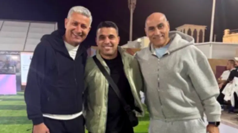 خالد الغندور يلتقي بنجم تونس زبير بية وخالد بيومي في ملعب رياضي