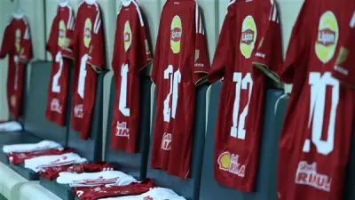 غرفة ملابس الأهلي تستعد لمواجهة الإسماعيلي في الدوري الممتاز