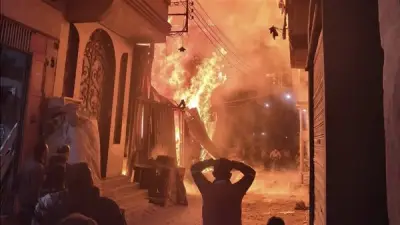 سيطرة الحماية المدنية على حريق هائل في ورشة نجارة بمدينة ميت غمر بالدقهلية