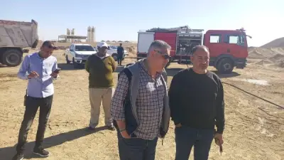 السيطرة على حريق خلاطة أسفلت في جنوب الغردقة دون إصابات