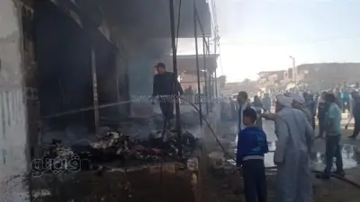 سيطرة الحماية المدنية على حريق محل تنجيد بالإسماعيلية دون إصابات