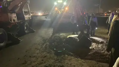 تكرر الهبوط الأرضي بطريق الواحات: تحرك عاجل من الجهات المختصة لفحص السبب وإصلاح الضرر