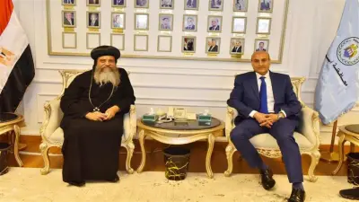 محافظ أسيوط يستقبل أسقف الأقباط الأرثوذكس بمنفلوط للتهنئة بتوليه المنصب