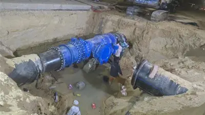 انتهاء تنفيذ خط مياه جديد بحدائق أكتوبر لتحسين الخدمة وتوازن المنظومة