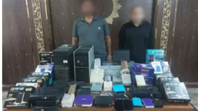 ضبط شبكتي بث تلفزيوني وإنترنت غير مرخصتين وكميات كبيرة من الكتب المقلدة في الشرقية