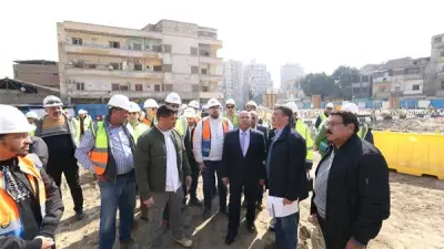 وزير النقل يتفقد محطة الملك الصالح بمشروع الخط الرابع للمترو ويطلع على تقدم الأعمال