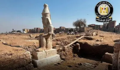 انتهاء أعمال ترميم وإقامة تمثال الملك رمسيس الثاني بمنطقة الأشمونين