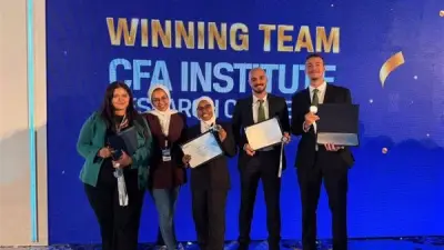 فريق طلابي بالجامعة الألمانية بالقاهرة يحصد المركز الثاني في مسابقة تحدي البحوث العالمية