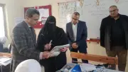 وكيل تعليم كفر الشيخ ومسؤول الوزارة يتفقدان مدرسة هدى شعراوي لمتابعة سير العملية التعليمية