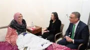 وزيرة التضامن ومحافظ الجيزة يزوران مهندسة الطاقة الذرية في دار رعاية المسنين