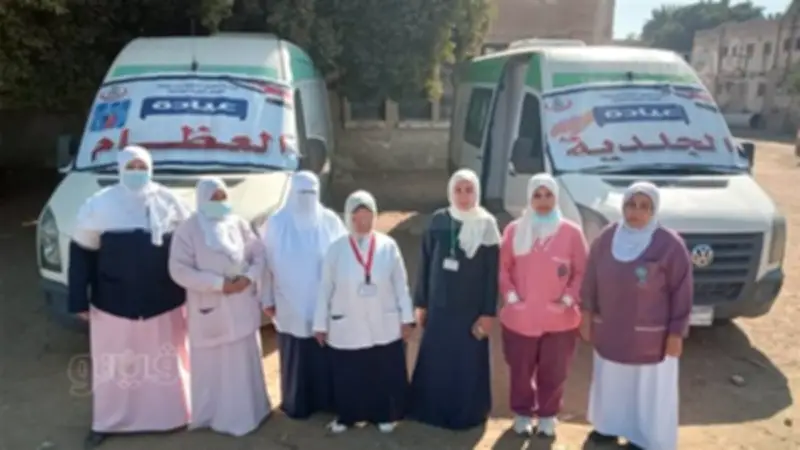 قافلة طبية مجانية في بني سويف تكشف وتعالج 1383 مريضًا وتقدم 3959 خدمة صحية