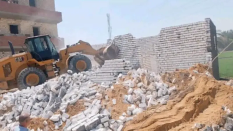 الشرقية: إزالة 1478 حالة بناء مخالف على الأراضي الزراعية وأملاك الدولة