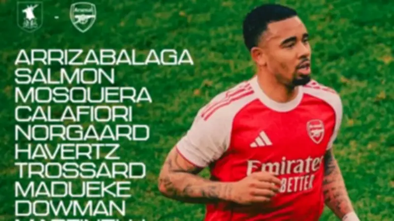 آرسنال يعلن تشكيلته لمواجهة مانسفيلد تاون في كأس الاتحاد الإنجليزي