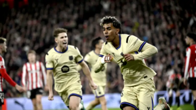 يامال يقود برشلونة للفوز على بيلباو ويحافظ على صدارة الدوري الإسباني