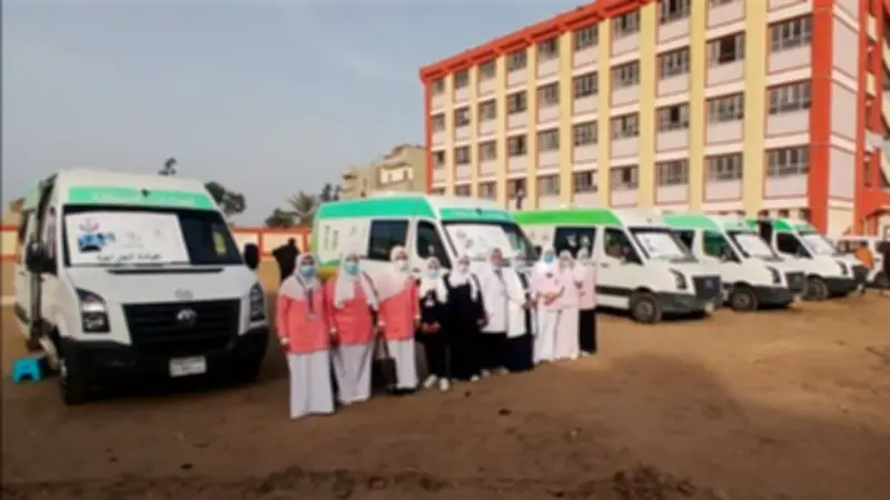 قافلة طبية مجانية شاملة تصل إلى قرية قرملة ببلبيس لخدمة القرى النائية بالشرقية