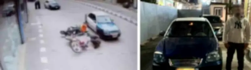 قائد تاكسي يهرب بعد اصطدامه بدراجتين ناريتين في الغربية