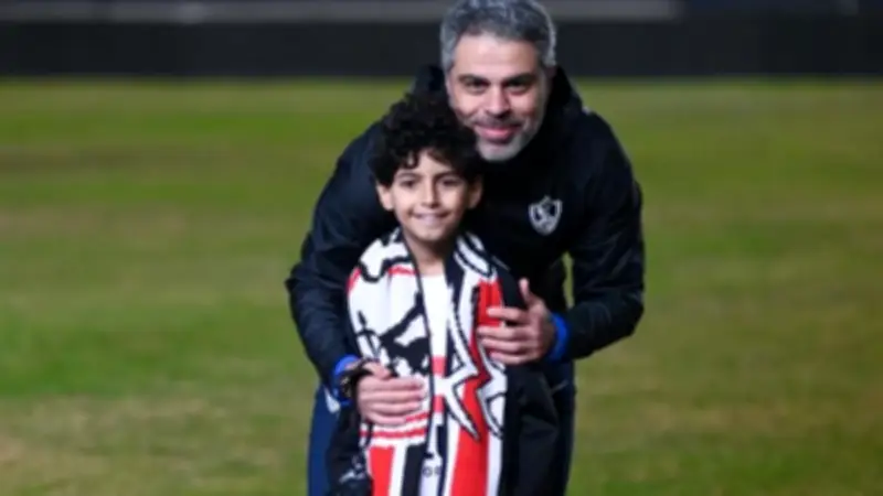 الزمالك يستقبل الطفل الفلسطيني سمير محمد بحفاوة في مران الفريق الإثنين