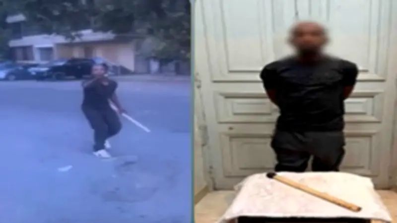 الأمن يضبط أجنبياً غير متزن يحمل عصا خشبية بالدقي بعد تداول مقطع فيديو
