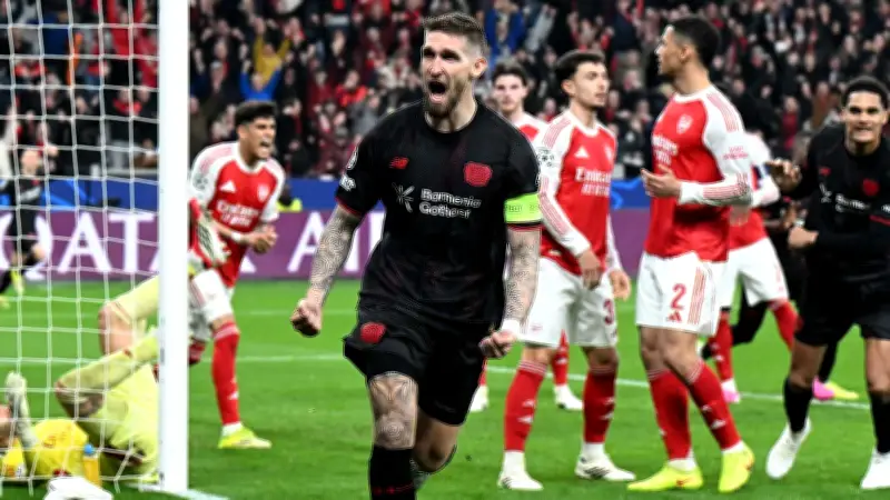 ركلة جزاء متأخرة تنقذ آرسنال من الهزيمة أمام ليفركوزن في دوري الأبطال
