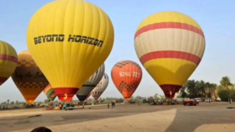 إلغاء رحلات البالون الطائر في الأقصر بسبب سرعة الرياح العالية