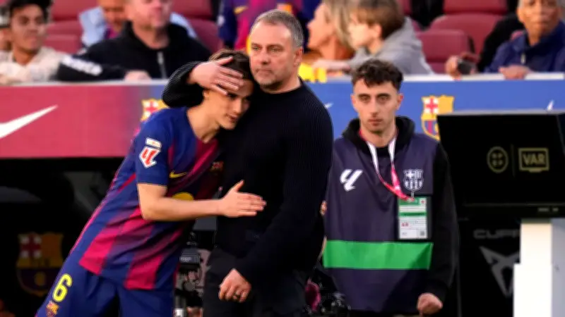 عودة نجم برشلونة جافي بعد غياب طويل في فوز ساحق على إشبيلية بالدوري الإسباني