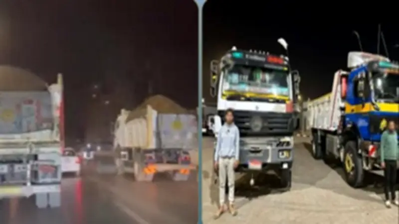 الأمن يكشف ملابسات فيديو شاحنتين تسيران برعونة على الطريق السريع بالقليوبية
