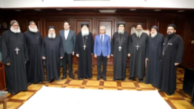 أساقفة بني سويف يهنئون القيادات بعيد الفطر في مشهد وطني مميز