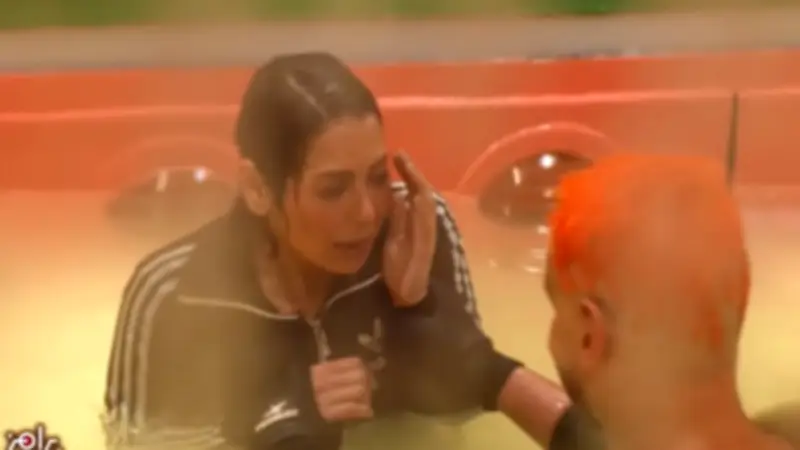 انهيار وبكاء لقاء الخميسي بعد اكتشاف مقلب رامز جلال في برنامج ليفل الوحش