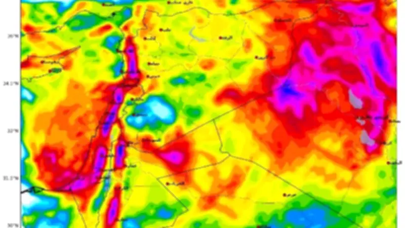 توقعات طقس خطيرة: منخفض جوي عميق يهدد الشرق الأوسط بأمطار غزيرة وسيول محتملة