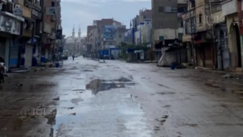 أمطار غزيرة تغرق شوارع المنوفية والمحافظ يعلن حالة الطوارئ القصوى