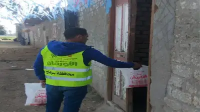 جمعية الأورمان توزع 1000 كيلو لحوم على 500 أسرة مستحقة في قرى سوهاج