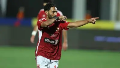 حسين الشحات يسجل الهدف الثالث للأهلي في الدقيقة 95 أمام المقاولون العرب بالدوري