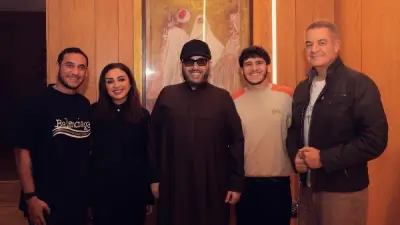 تركي آل الشيخ يزور أنغام في منزلها بالقاهرة ويعلن عن حبه للفطير المشلتت