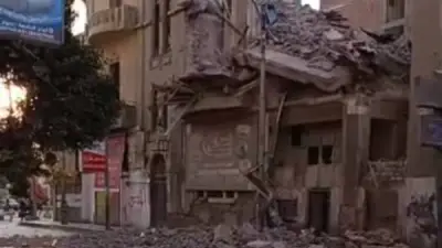 انهيار عقار قديم في المنيا: فصل المرافق وفرض كردون أمني دون إصابات
