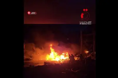 حرائق هائلة تلتهم محطة الطاقة الشمسية في لبنان بعد قصف جيش الاحتلال