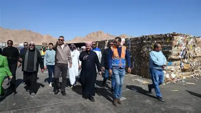 محافظ جنوب سيناء يتفقد المدفن الصحي ومصنع تدوير المخلفات في شرم الشيخ