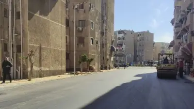 استمرار أعمال تطوير منطقة الحزب ببورفؤاد لتحسين البنية التحتية والمرافق