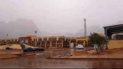 أمطار الخير تغمر سانت كاترين: شلالات طبيعية تزين أرض التجلي في مشهد ساحر